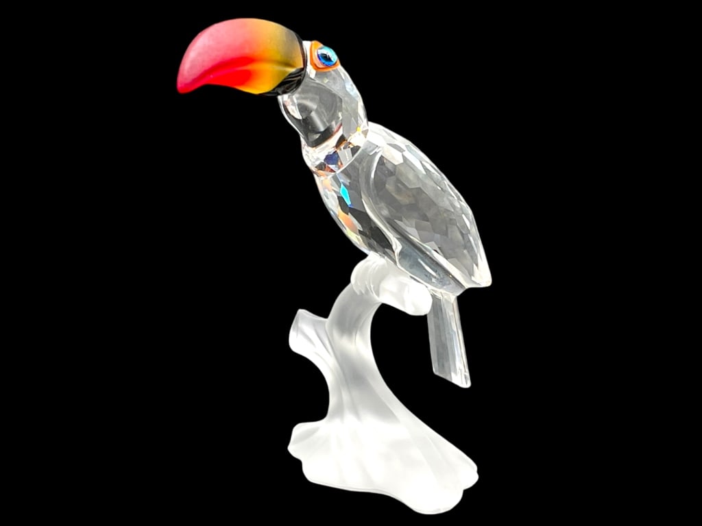 SWAROVSKI CRYSTAL TOUCAN COLOR BEAK FIGURINE 3" (1 of 5)