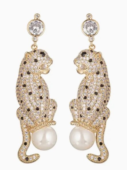 NEW!! EYECANDY DOUBLE LEOPARD EARRINGS (1 of 2)