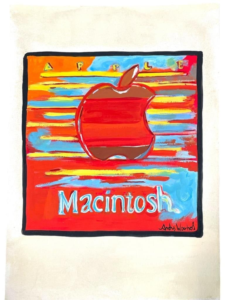 AFTER ANDY WARHOL MACINTOSH DRAWING ON PAPER (1 of 5)