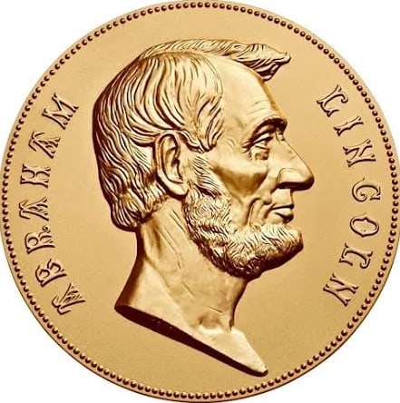 ABRAHAM LINCOLN BRONZE MEDAL  3" (1 of 3)