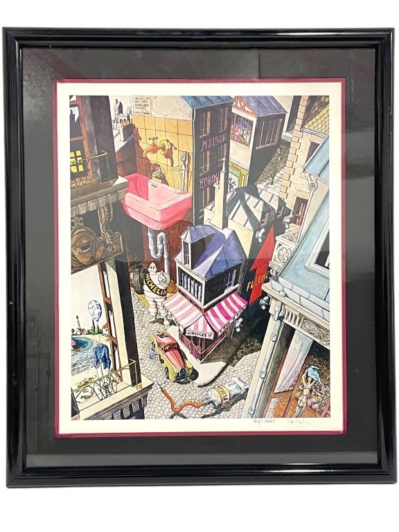 SIGNED YVES B. MARTIN CHEFS SALAD LITHOGRAPH PRINT (1 of 3)