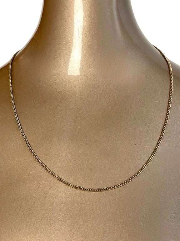 12K GOLD CHAIN CUBAN LINK NECKLACE 24" (1 of 8)