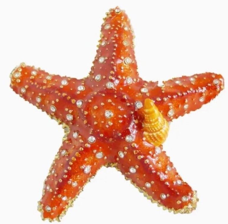 NIB SEA CREATIONS JEWELED STARFISH BOX 3.5" (1 of 2)