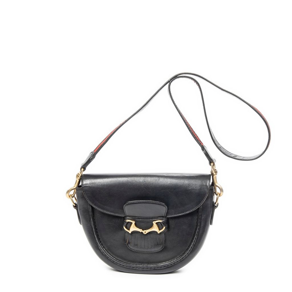 GUCCI WEB HALF MOON HORSEBIT 1955 SHOULDER BAG (1 of 10)