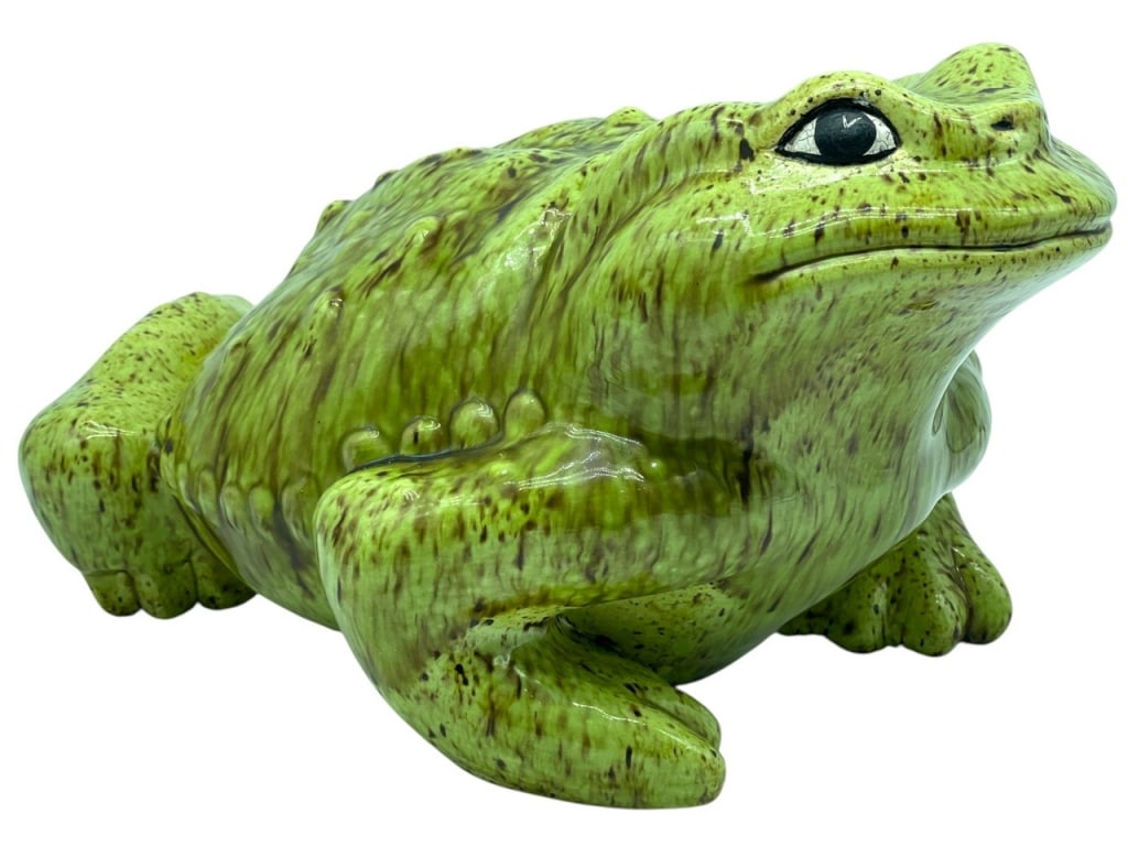VINTAGE MID CENTURY STYLE CERAMIC FROG 8" (1 of 8)