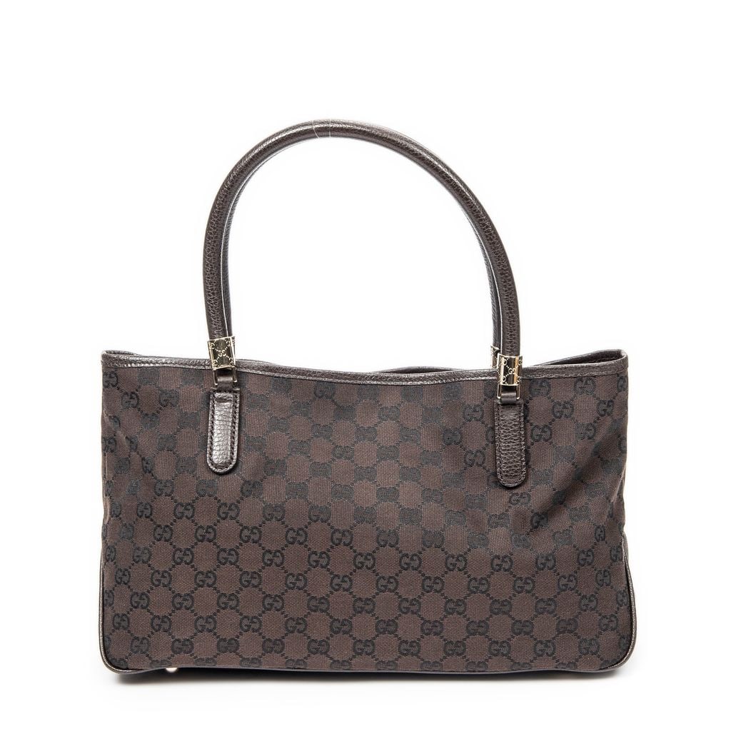 GUCCI OPEN SHOPPING TOTE SHOULDER BAG DK BROWN (1 of 12)