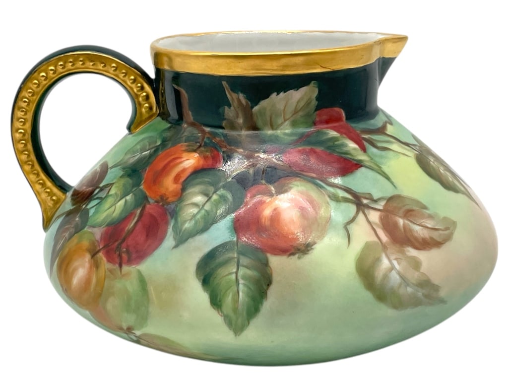 J.P. L. FRANCE HAND PAINTED PORCELAIN PITCHER 5": J.P. L. FRANCE HAND PAINTED PORCELAIN PITCHER 5" -VERY GOOD PRE OWNED CONDITION -APPROX 5" TALL -J.P. L. FRANCE STAMP -JA 012125 #1 ***Please note that due to limited storage space, all items must be 