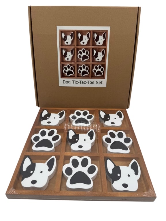 NEW! ADORABLE DOG THEMED TIC-TAC-TOE SET (1 of 3)