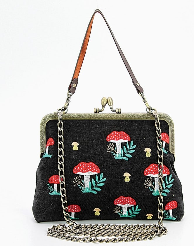 NEW! MUSHROOMS KISSLOCK FRAME BAG (1 of 4)