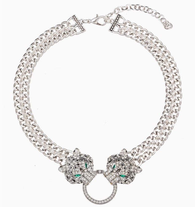 NIB EYECANDY LA SILVER JAG NECKLACE (1 of 3)