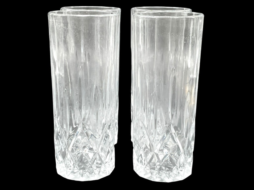 SET OF 4 CRYSTAL HIGHBALL GLASSES 6" (1 of 5)