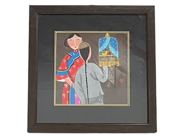 ASIAN WATERCOLOR ART 11"