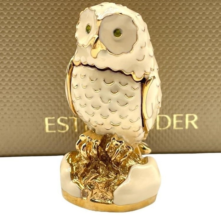 NIB ESTEE LAUDER COMPACT PERFUME GLISTENING OWL (1 of 7)