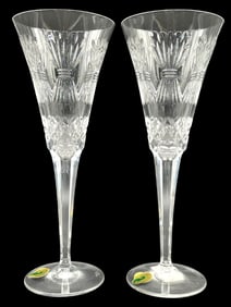 NEW! WATERFORD CRYSTAL PROSPERITY TOASTING FLUTES