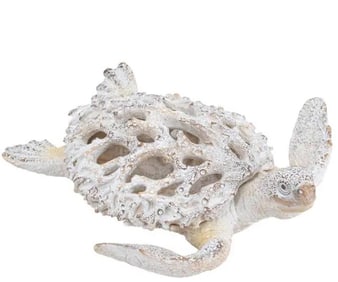 RUSTIC CORAL SEA TURTLE 13"
