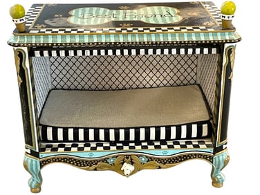 MACKENZIE-CHILDS STYLE CUSTOM DESIGNED DOG BED