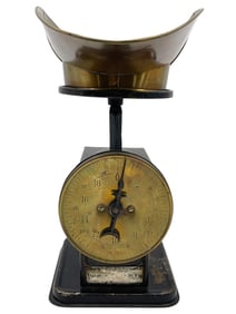 VINTAGE SCALE W/ SWOOP STILL AND FLAG IMAGE 13"