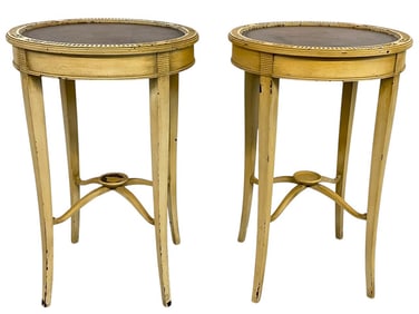 PAIR OF NEOCLASSICAL OCCASIONAL SIDE TABLES 18"D
