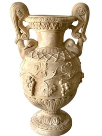 VINTAGE TERRACOTTA GRECIAN STYLE URN 26"