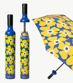 NEW! VINRELLA NIKKI ON BLUE BOTTLE UMBRELLA