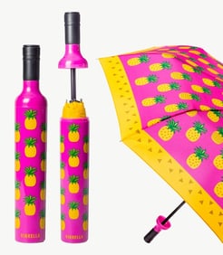 NEW! VINRELLA PINEAPPLE PUNCH BOTTLE UMBRELLA