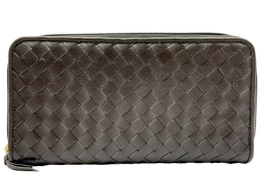 NEW LALO ITALIAN WOVEN LEATHER CLUTCH WALLET 8"