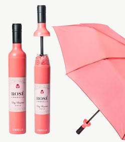 NEW! VINRELLA ROSE WINE BOTTLE UMBRELLA