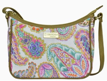 NEW!  ANNUSKA FABRIC WITH LEATHER TRIM EAST/WEST H