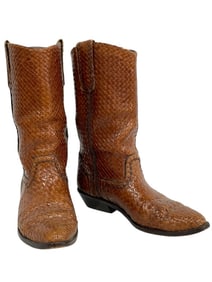 BRAGANO COLE HAAN MENS ROPER BOOTS IN BROWN SIZE 8