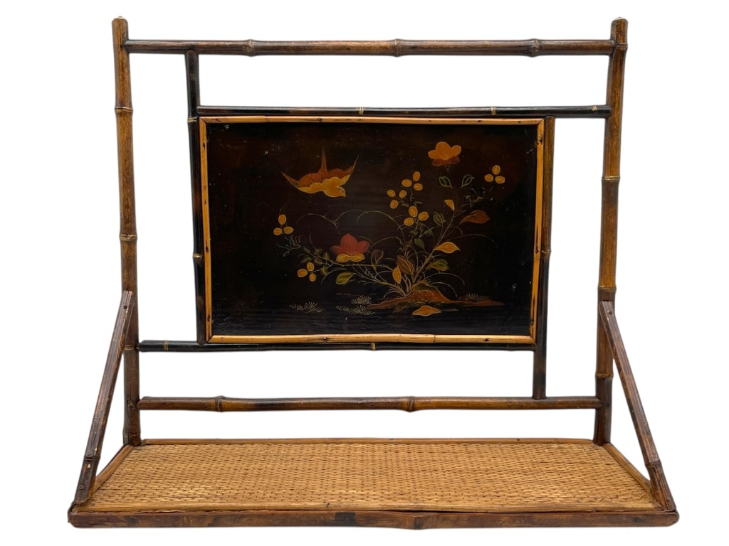 BAMBOO AND LAQUER HANGING SHELF 18" (1 of 7)