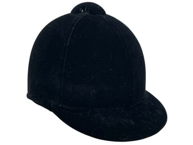 VINTAGE EQUESTRIAN VELVET RIDING HELMET SIZE 6 1/2