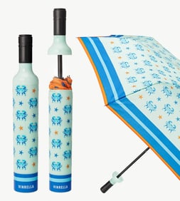 NEW! VINRELLA CRAB CAKE BOTTLE UMBRELLA