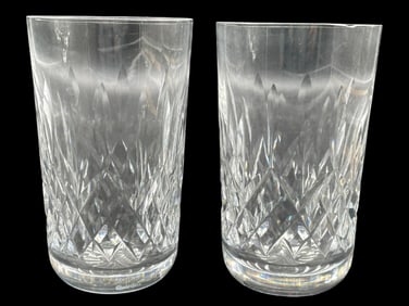 PAIR OF WATERFORD CRYSTAL LISMORE TUMBLERS 5"