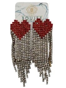 NIB BOUJEE HEART STATEMENT EARRINGS