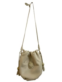 LLADRO CREAM LEATHER BUCKET BAG