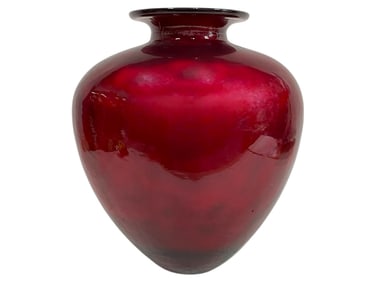 LARGE RED VASE MADE IN SPAIN 14"