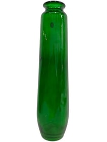 VITROCOLOR TALL GREEN RECYCLED ART GLASS VASE 24"