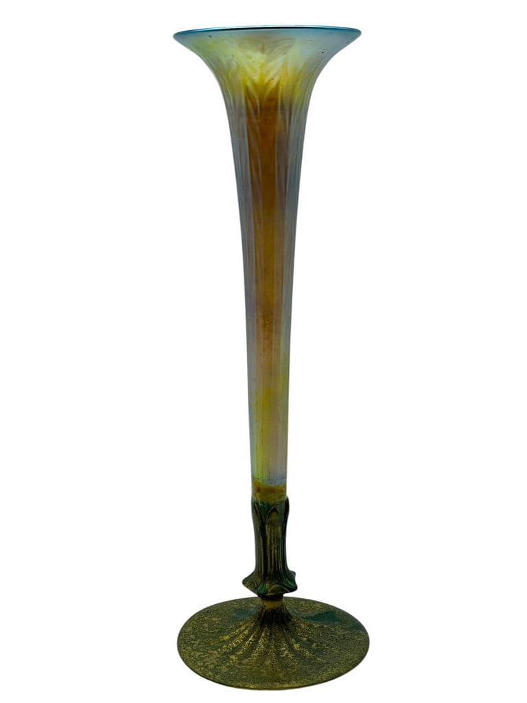 LOUIS C. TIFFANY VASE FAVRILE TRUMPET VASE 16.5" (1 of 12)