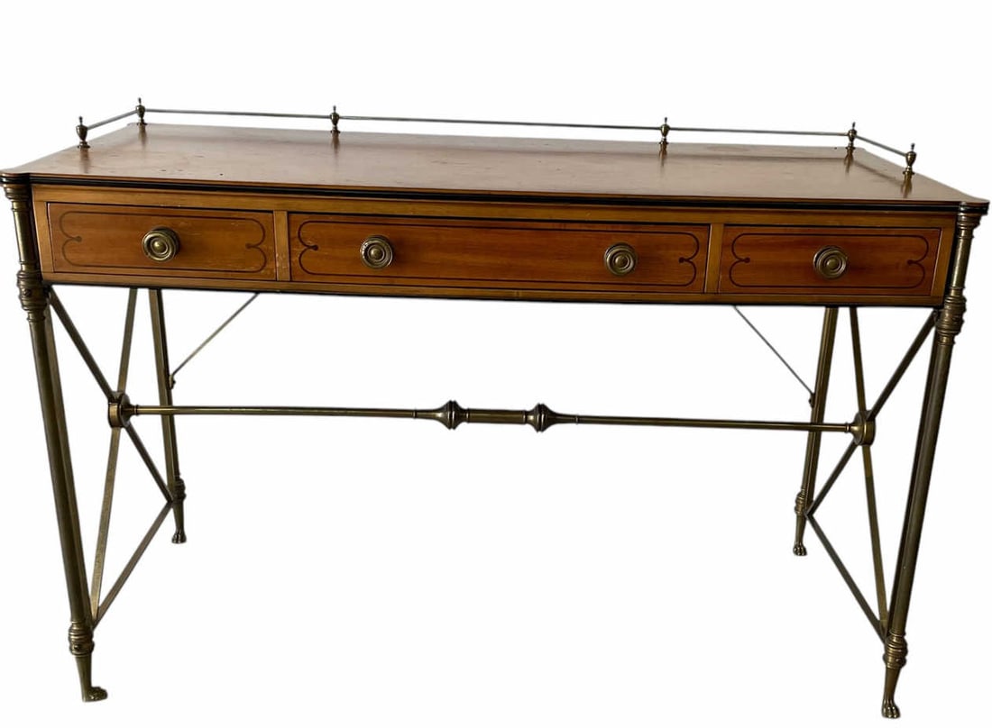 KITTINGER, ENGLISH REGENCY CAMPAIGN DESK 46" (1 of 5)