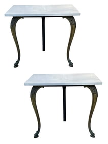 PAIR OF VINTAGE FRENCH BRASS TABLE STANDS