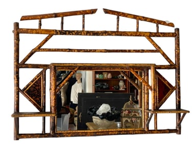 AESTHETIC MOVEMENT BAMBOO MIRROR W SHELF