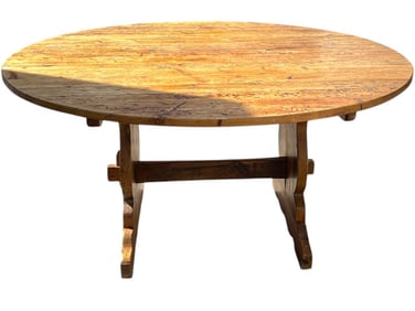 LARGE RUSTIC FARMHOUSE WOOD DINIG TABLE 59"