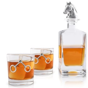 NEW IN BOX! ARTHUR COURT EQUESTRIAN DECANTER SET