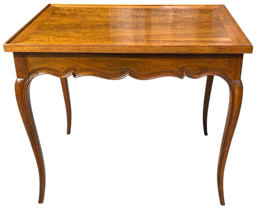 FRENCH PROVINCIAL STYLE WALNUT SIDE TABLE (1 of 5)