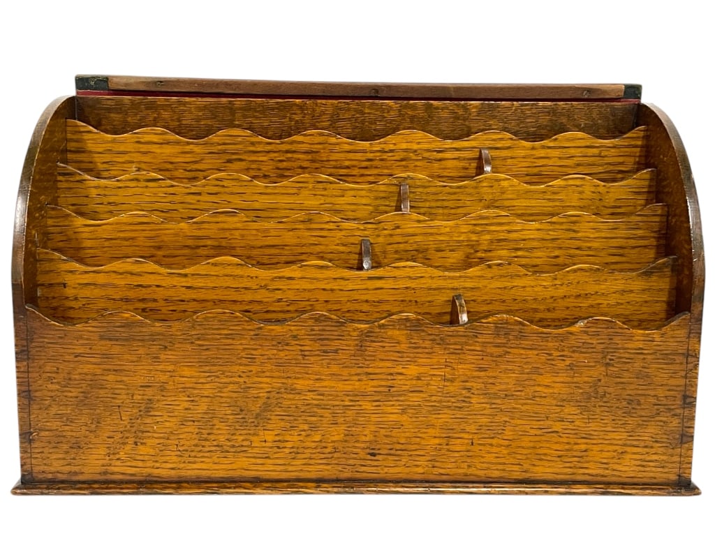 VINTAGE WOOD STATIONARY ORGANIZER 15": VINTAGE WOOD STATIONARY ORGANIZER 15" -VERY GOOD PRE OWNED CONDITION -APPROX 15" X 9" -JA 020325 #37 --- Please note that due to limited storage space, all items must be picked up within 14 days