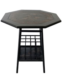 CHINOISERIE OCTAGONAL SIDE TABLE 28"