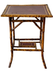 AESTHETIC MOVEMENT LACQUERED BAMBOO ACCENT TABLE