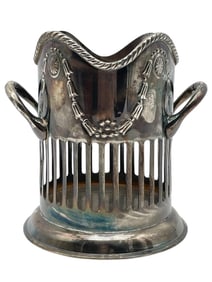 VINTAGE SILVER WINE/CHAMPAGNE HOLDER 7"