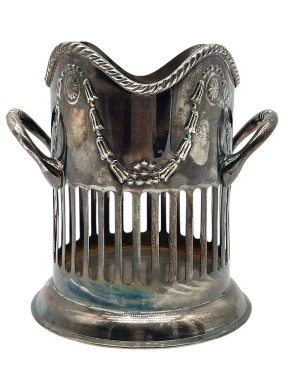 VINTAGE SILVER WINE/CHAMPAGNE HOLDER 7" (1 of 6)
