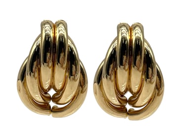 14K GOLD VINTAGE KNOT EARRINGS 11.3 G